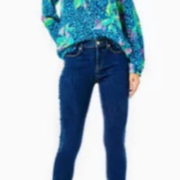 Lily Pulitzer Eagan Super Skinny  Jeans- Bennet Wash-NWT - Picture 4 of 15